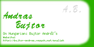 andras bujtor business card